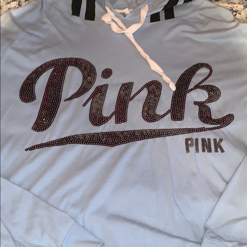PINK hooded long sleeve shirt!